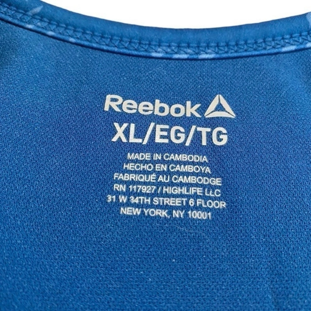 Reebok Sports Bra XL Blue Racerback Workout Training Gym Athletic - Picture 6 of 7
